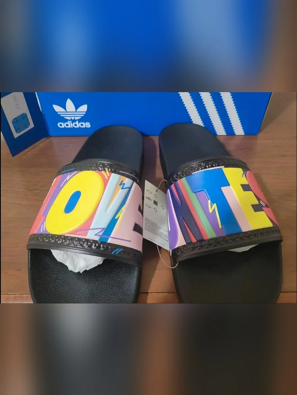 ADIDAS X Kris Andrew Pride Adilette Slide Sandals GX6389 Men's Size 11- LGBTQ